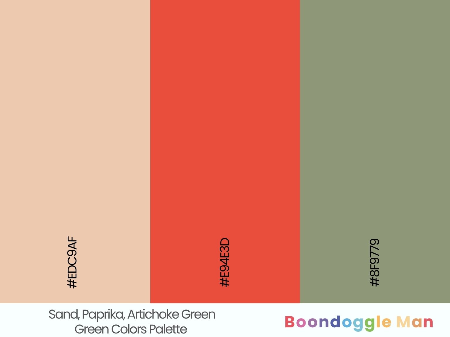 Sand, Paprika, Artichoke Green