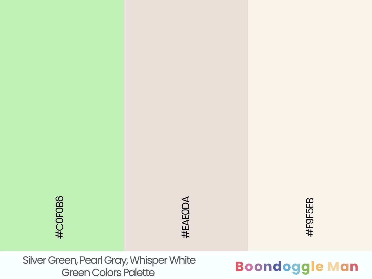 Silver Green, Pearl Gray, Whisper White