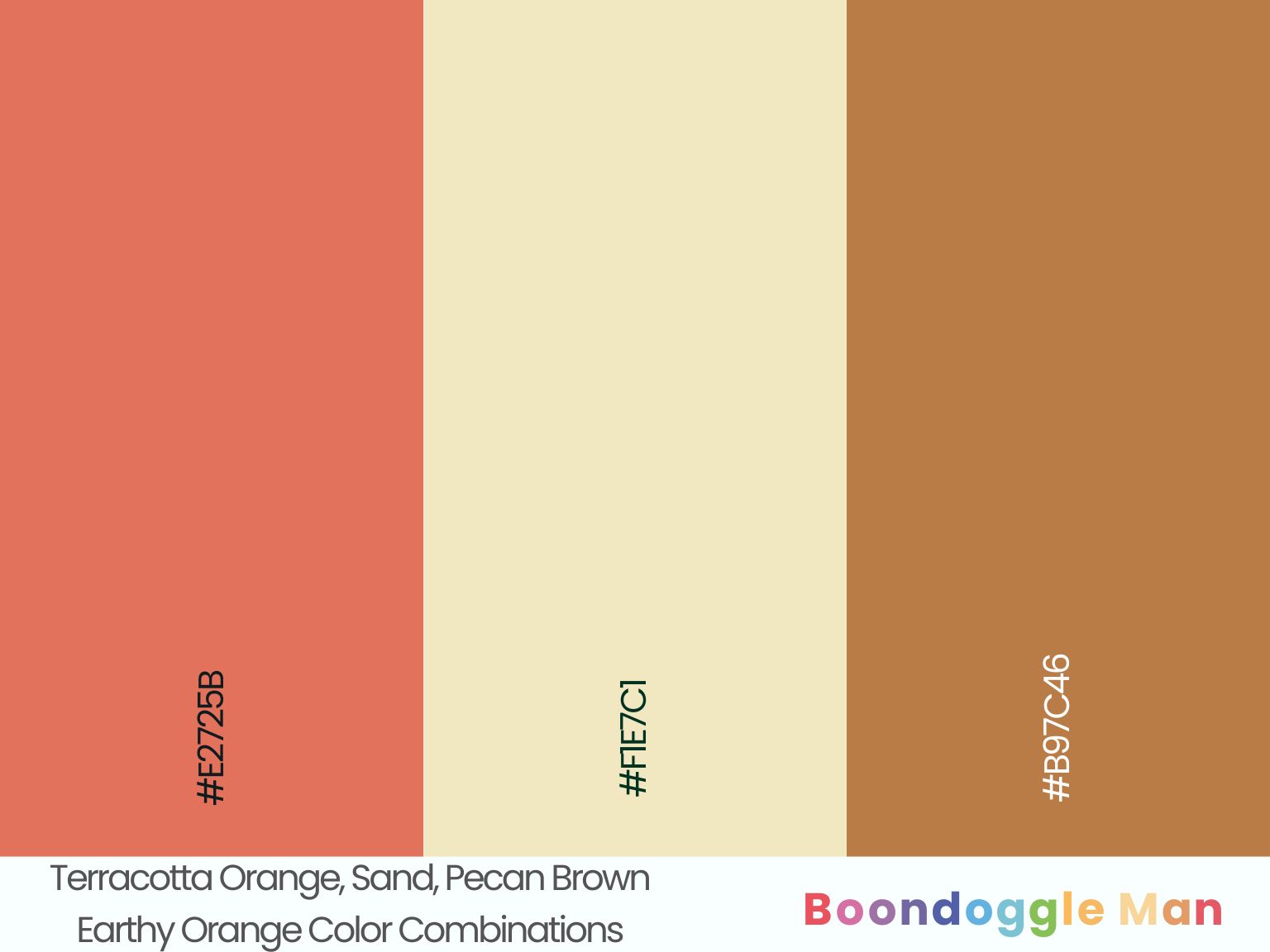 Terracotta Orange, Sand, Pecan Brown