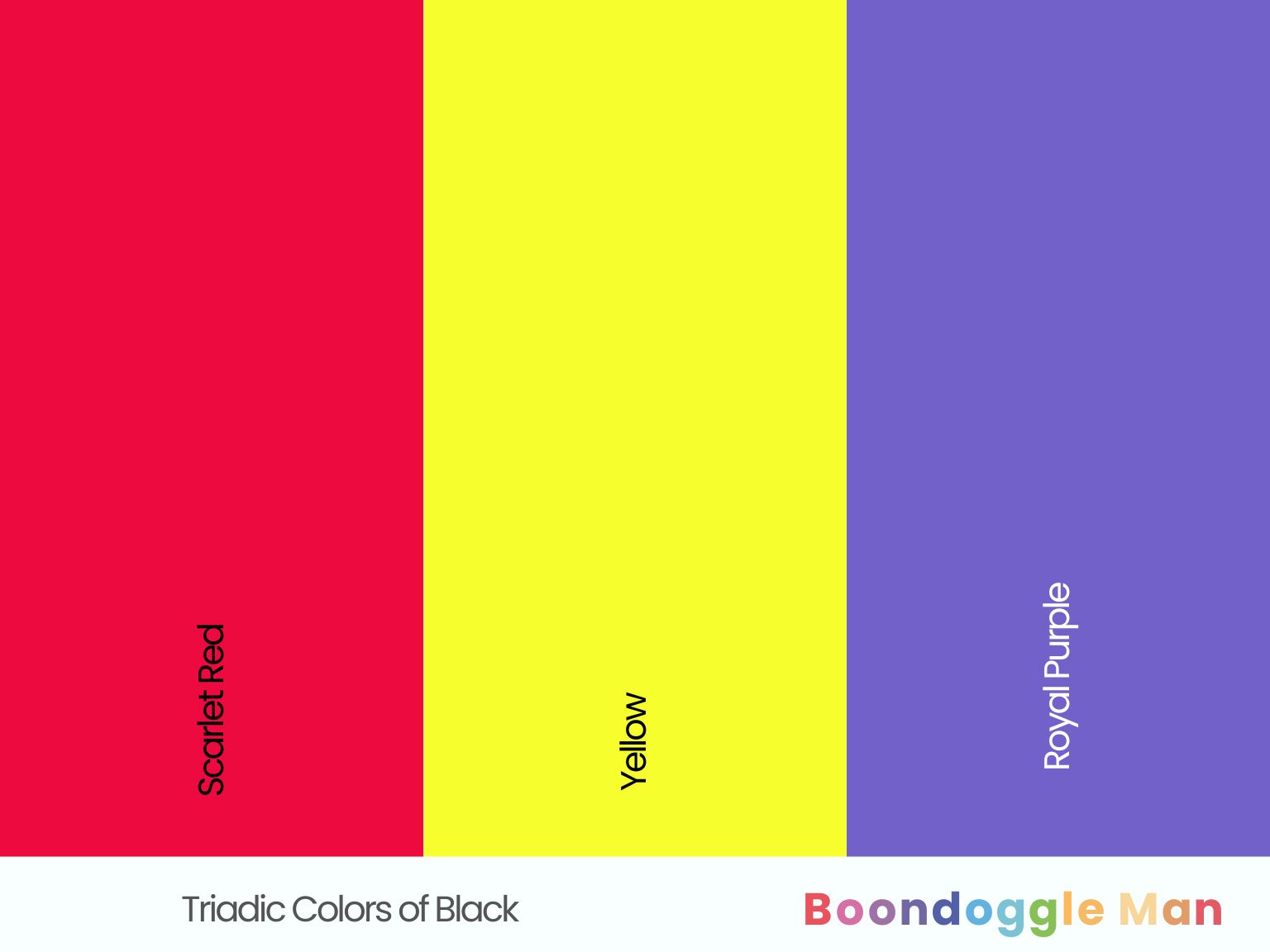 Triadic Colors of Black