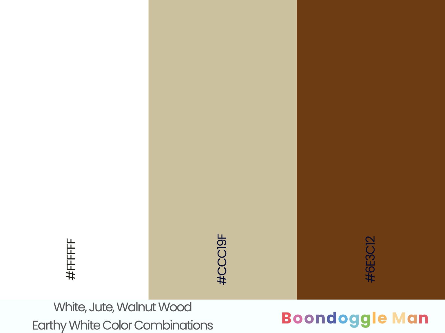 White, Jute, Walnut Wood