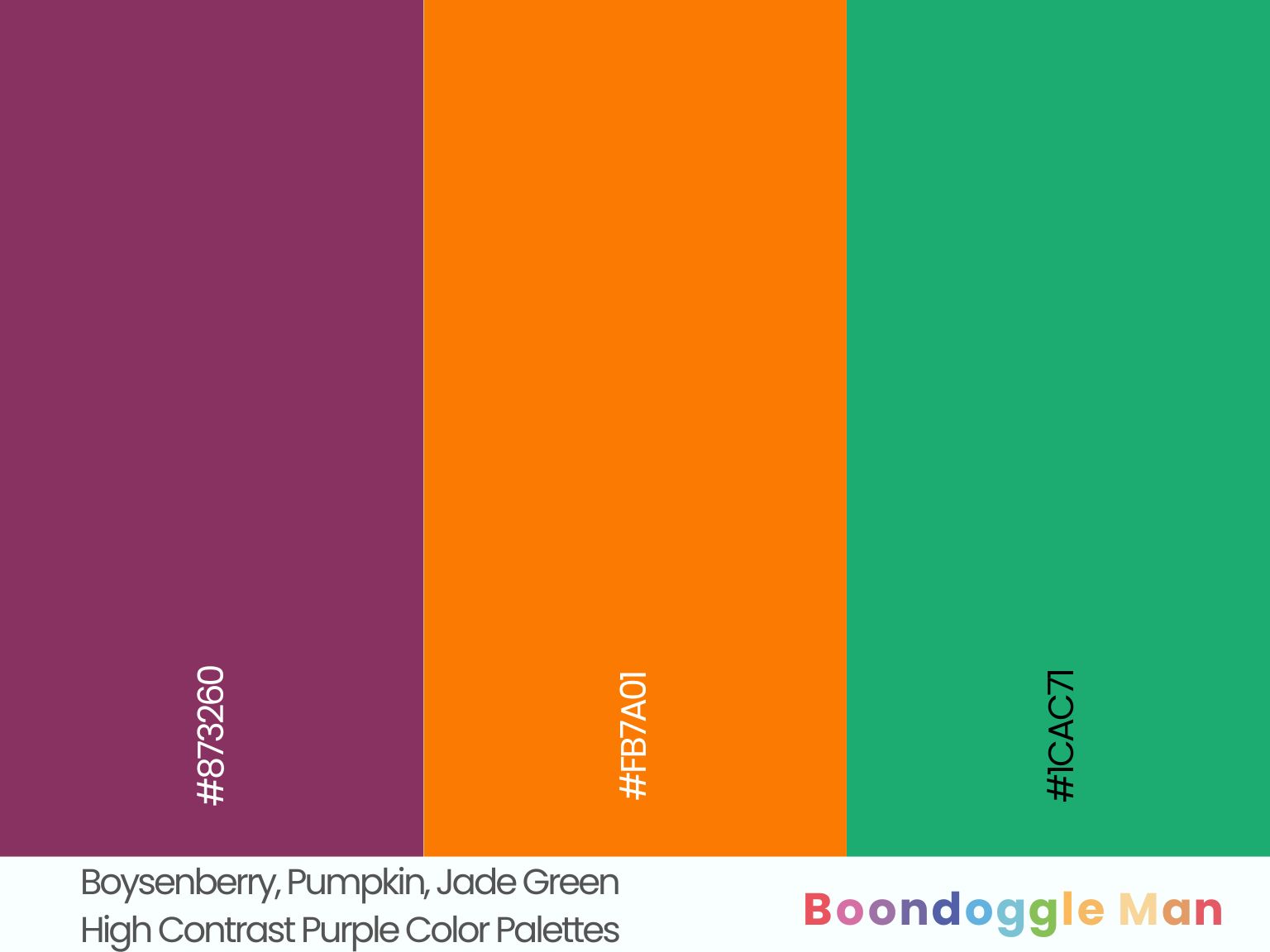 Boysenberry, Pumpkin, Jade Green