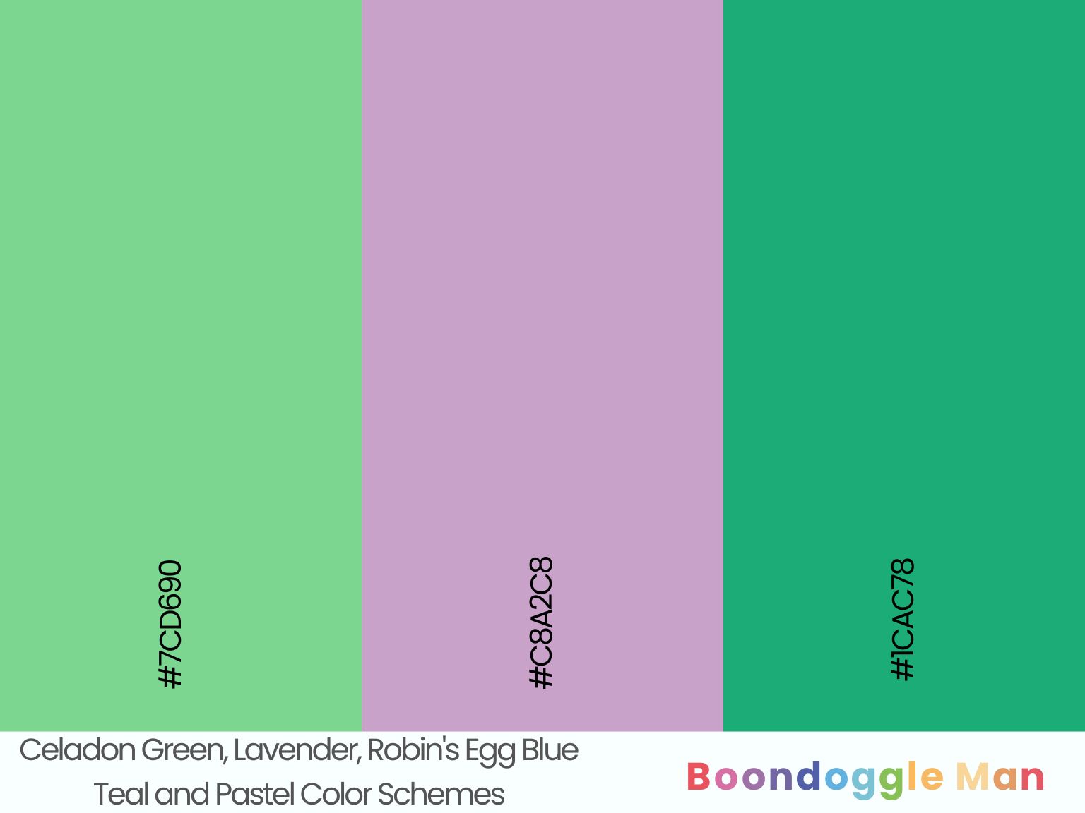 Celadon Green, Lavender, Robin's Egg Blue