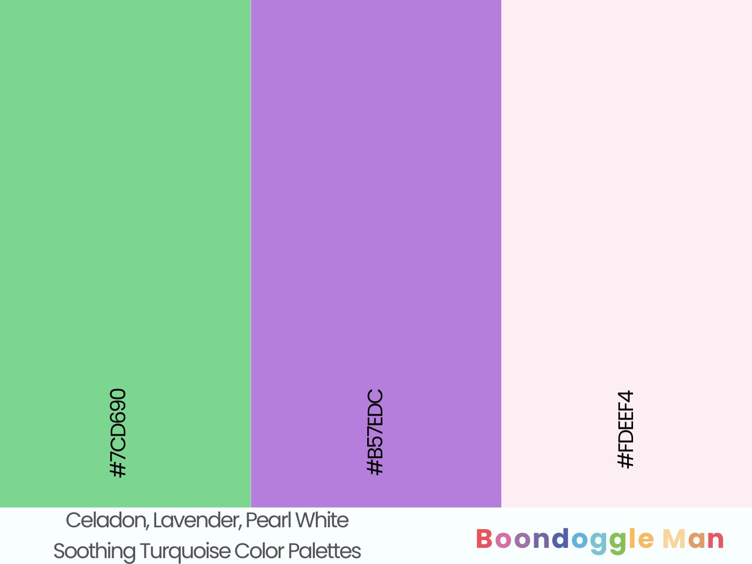 Celadon, Lavender, Pearl White