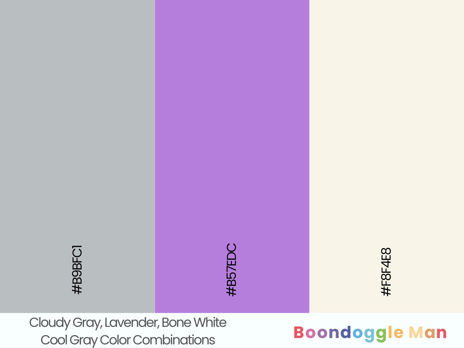 Cloudy Gray, Lavender, Bone White