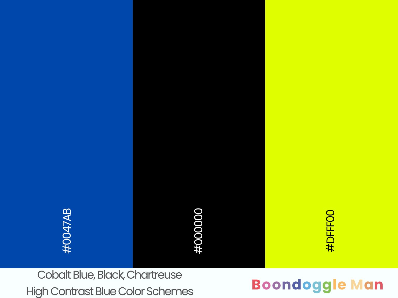 Cobalt Blue, Black, Chartreuse