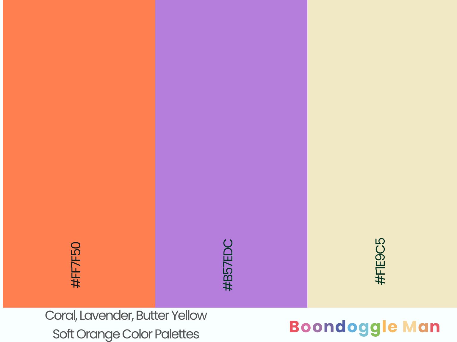 Coral, Lavender, Butter Yellow