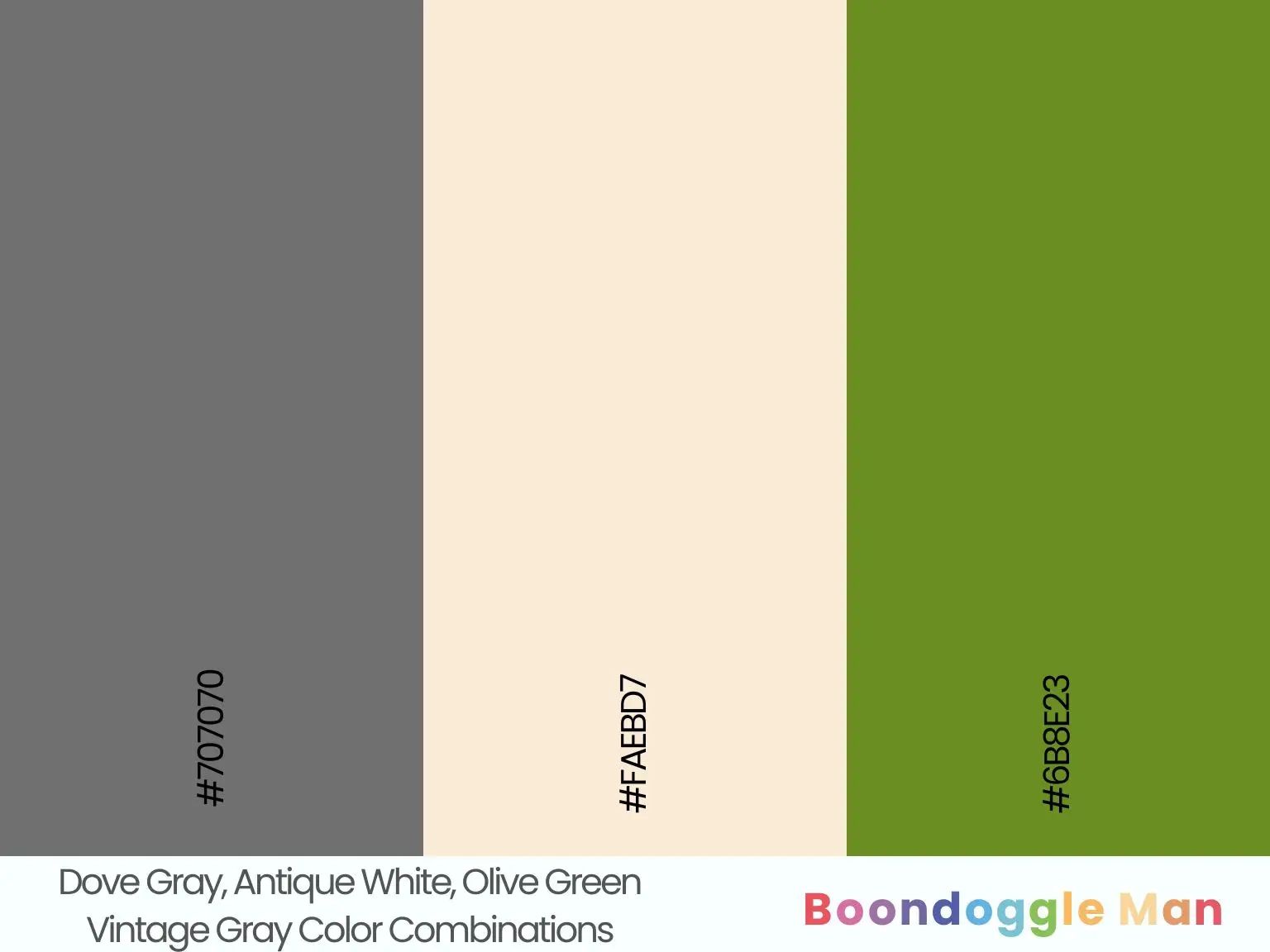 Dove Gray, Antique White, Olive Green