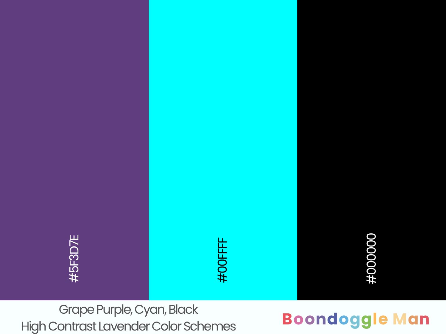 Grape Purple, Cyan, Black