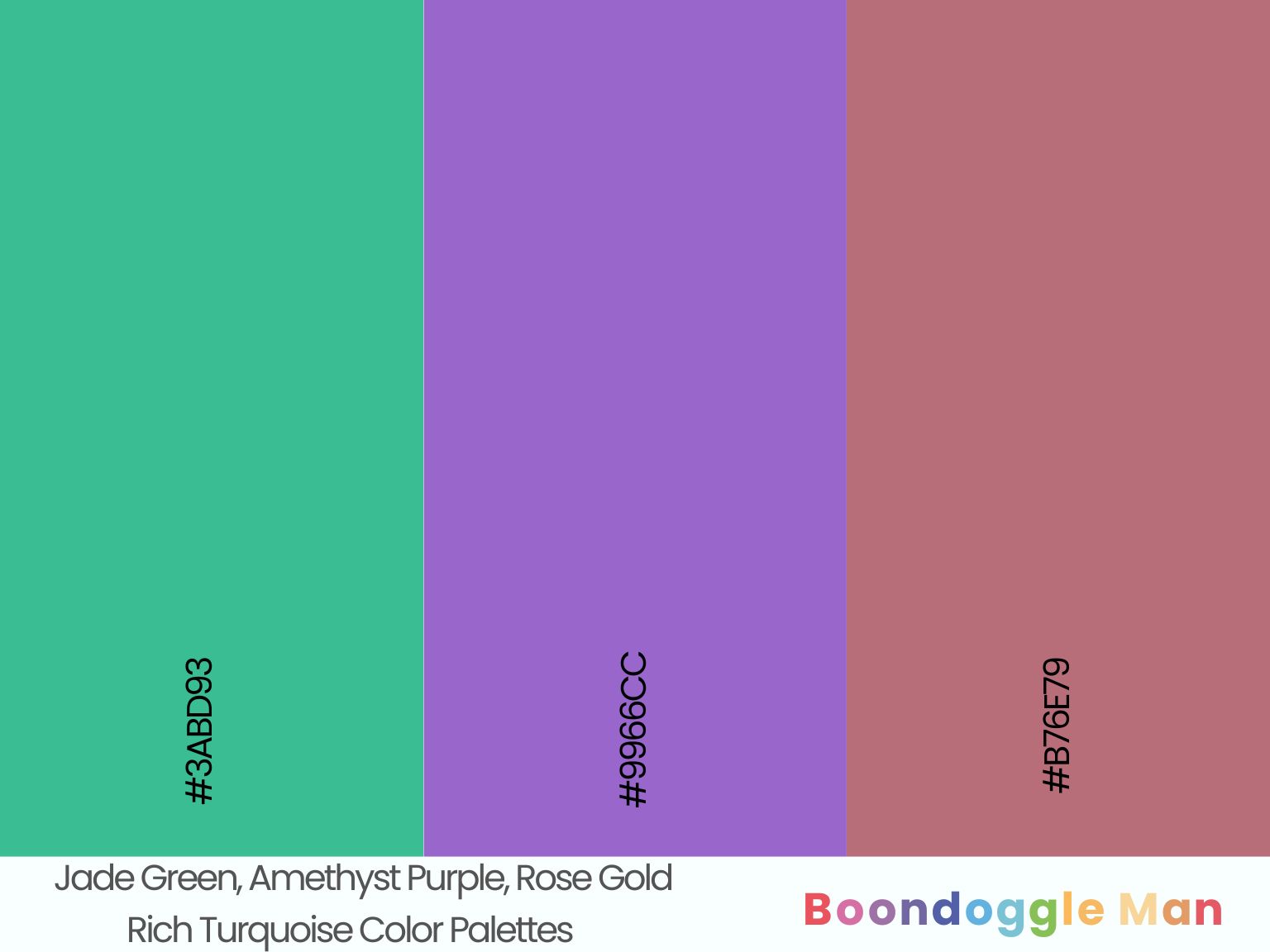 Jade Green, Amethyst Purple, Rose Gold