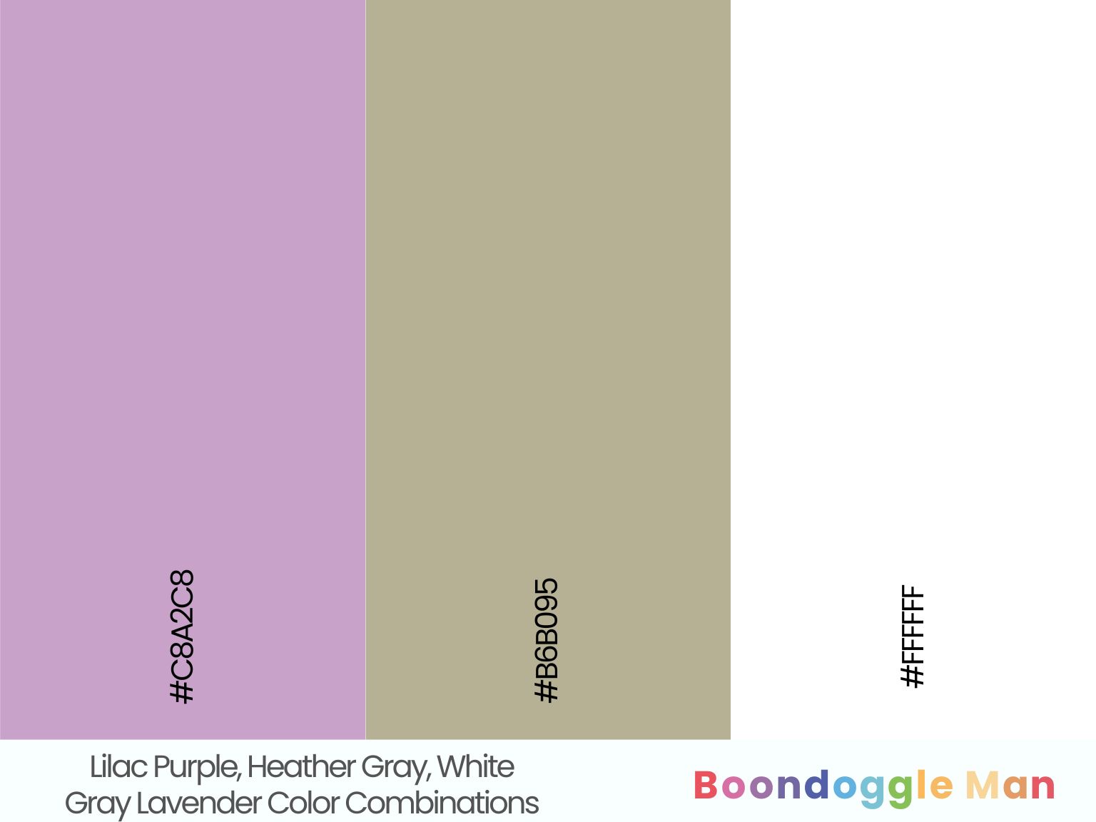 Lilac Purple, Heather Gray, White