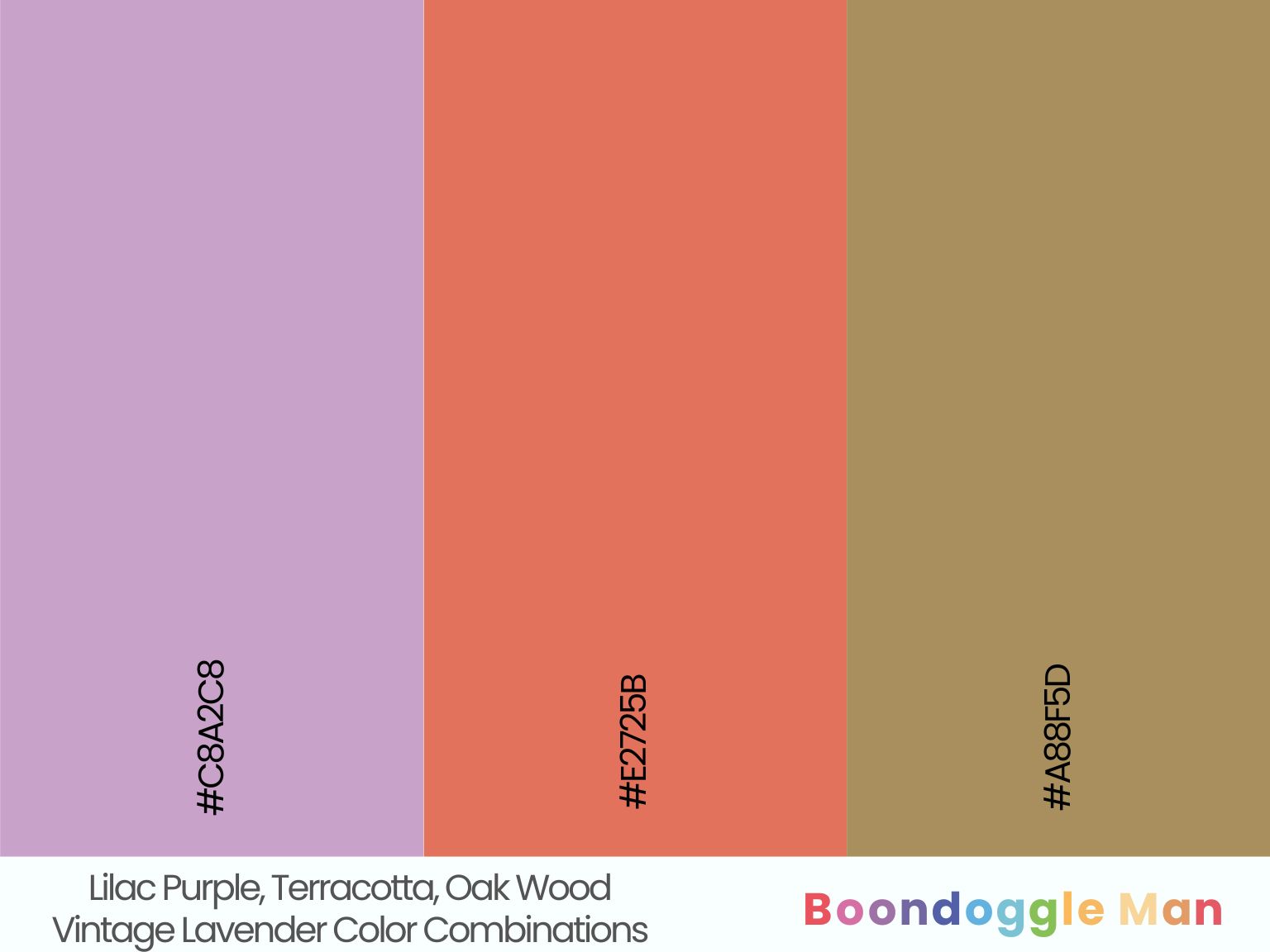 Lilac Purple, Terracotta, Oak Wood