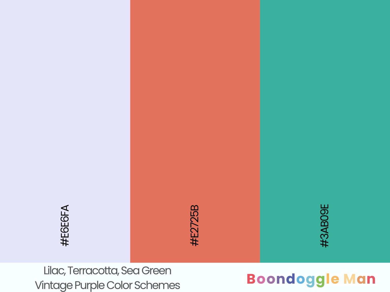 Lilac, Terracotta, Sea Green