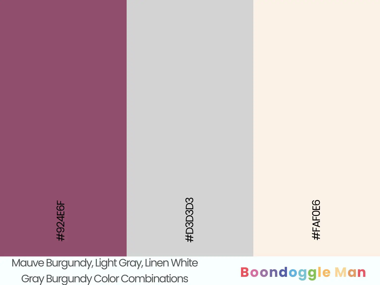 Mauve Burgundy, Light Gray, Linen White