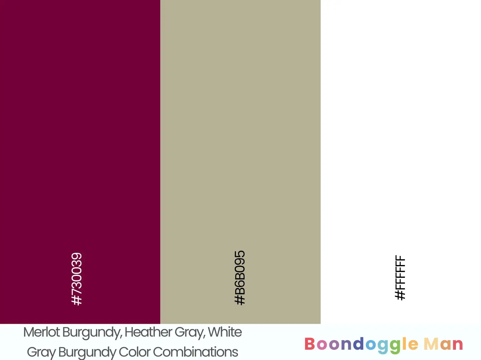 Merlot Burgundy, Heather Gray, White