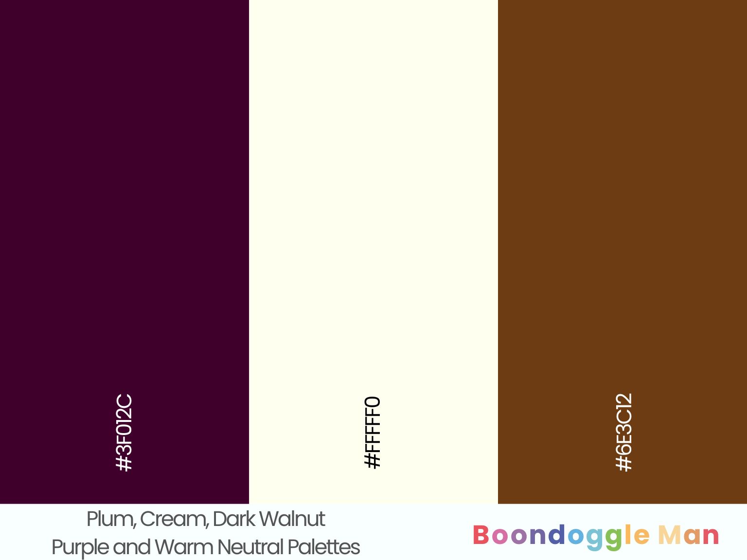 Plum, Cream, Dark Walnut