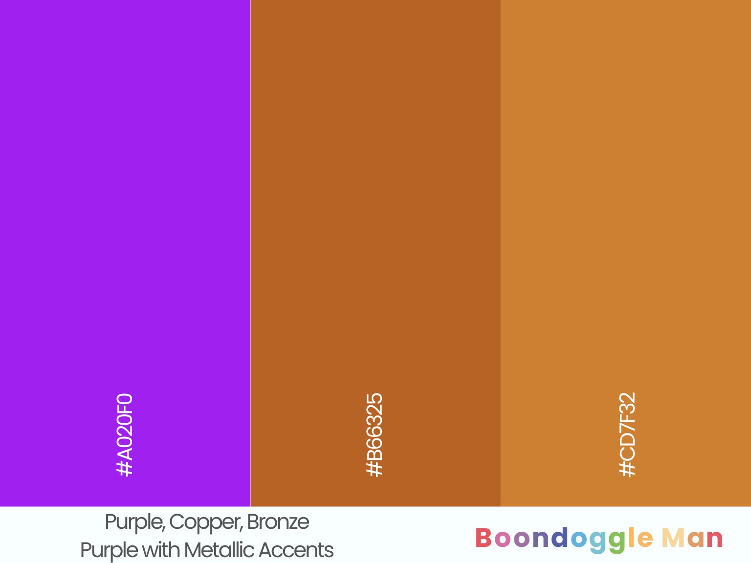 Purple, Copper, Bronze