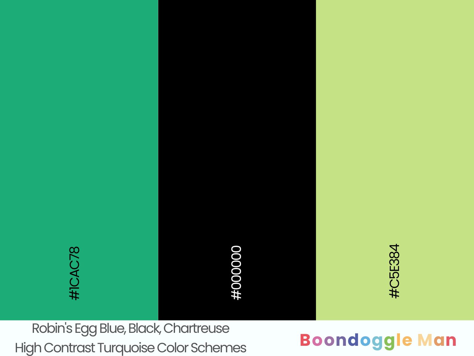 Robin's Egg Blue, Black, Chartreuse