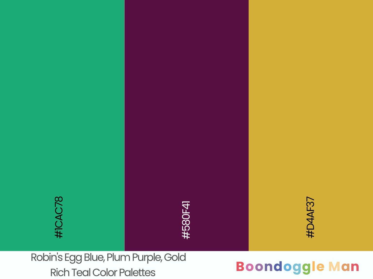 Robin's Egg Blue, Plum Purple, Gold