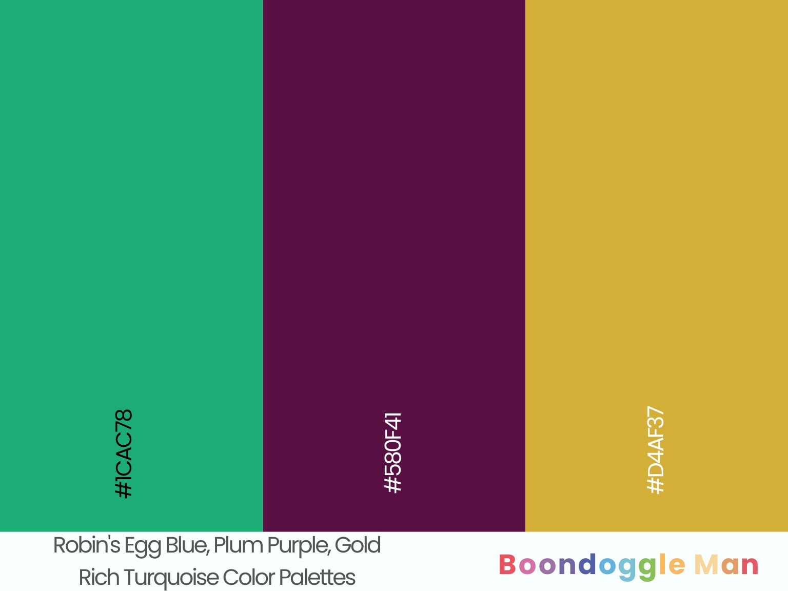 Robin's Egg Blue, Plum Purple, Gold