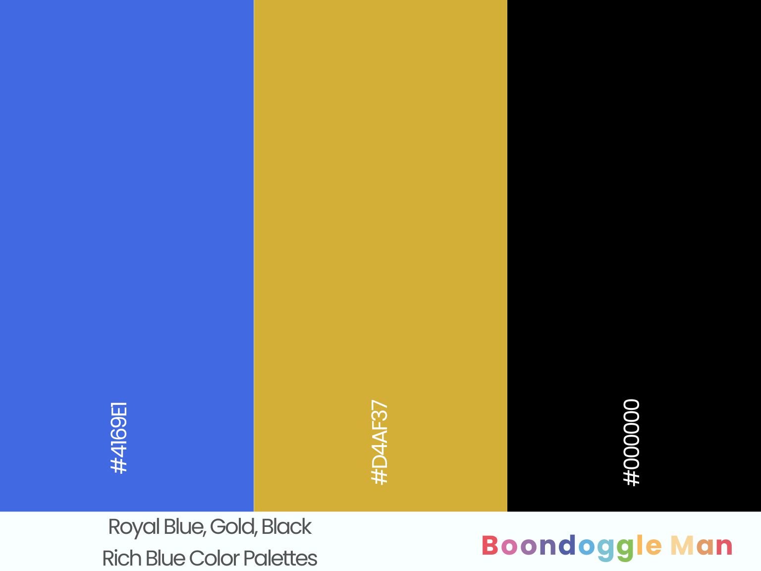 Royal Blue, Gold, Black