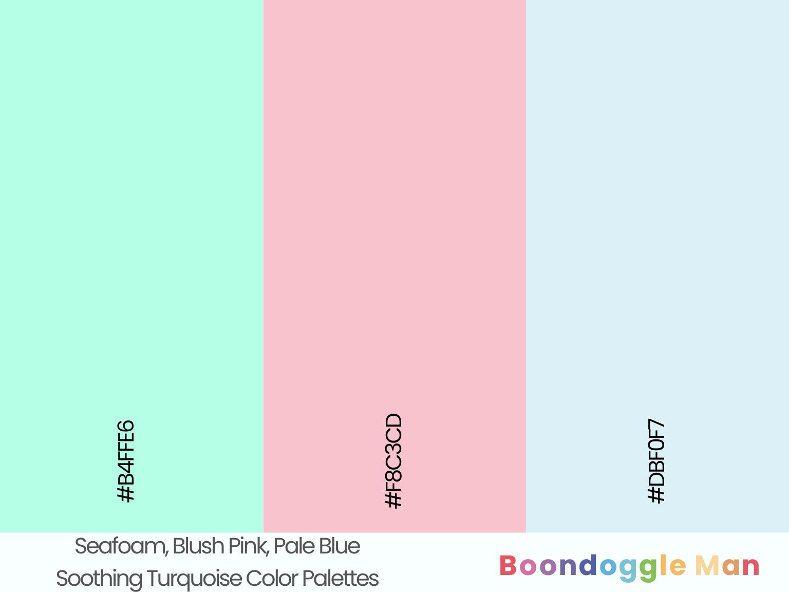 Seafoam, Blush Pink, Pale Blue