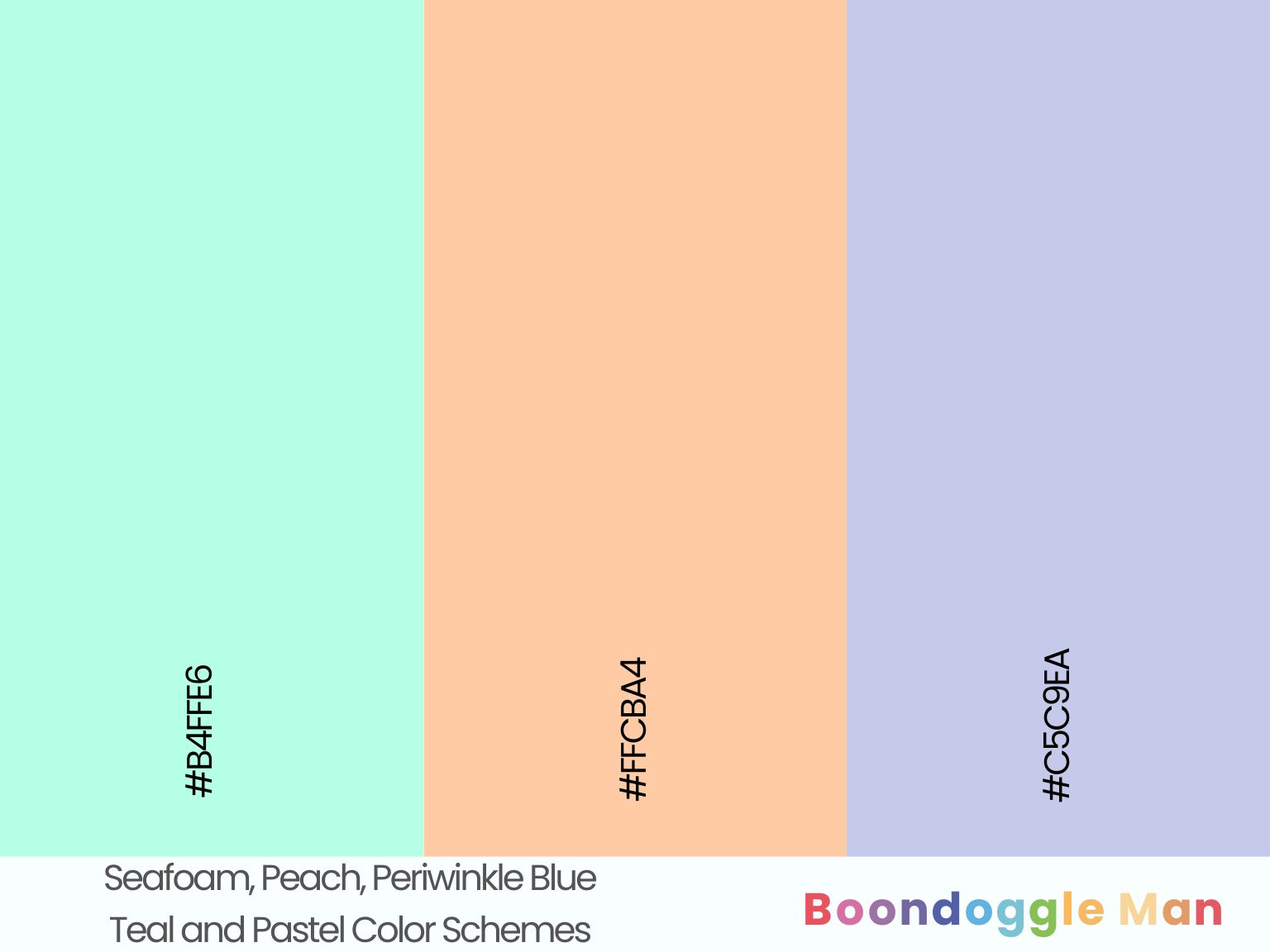 Seafoam, Peach, Periwinkle Blue