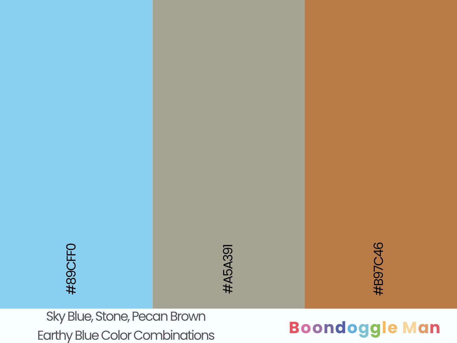 Sky Blue, Stone, Pecan Brown