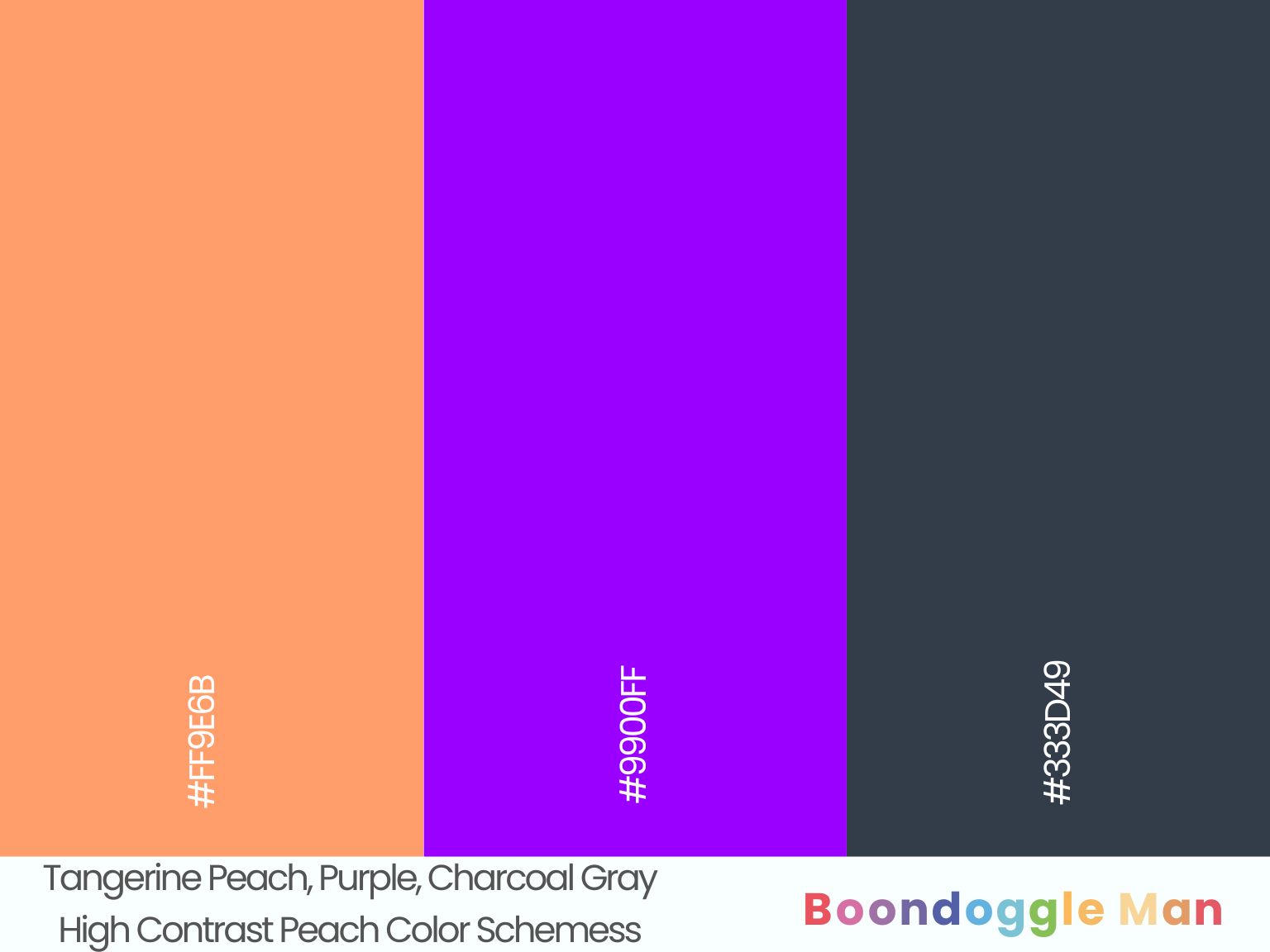 Tangerine Peach, Purple, Charcoal Gray