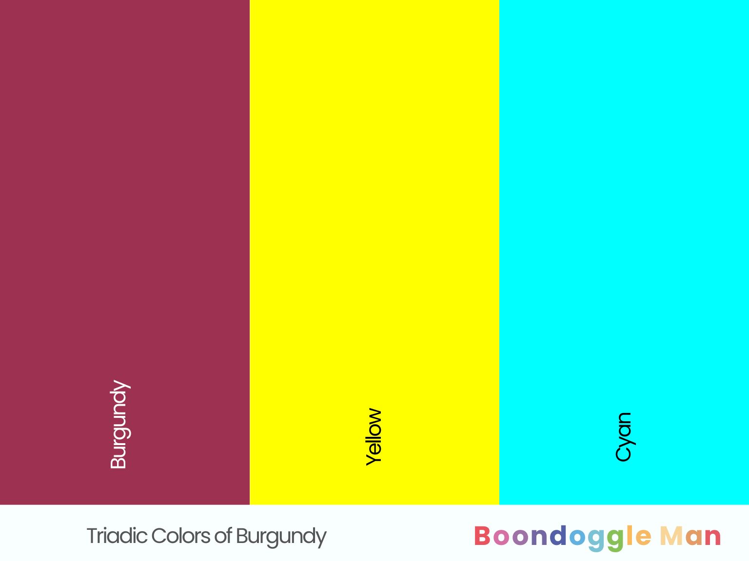 Triadic Colors of Burgundy