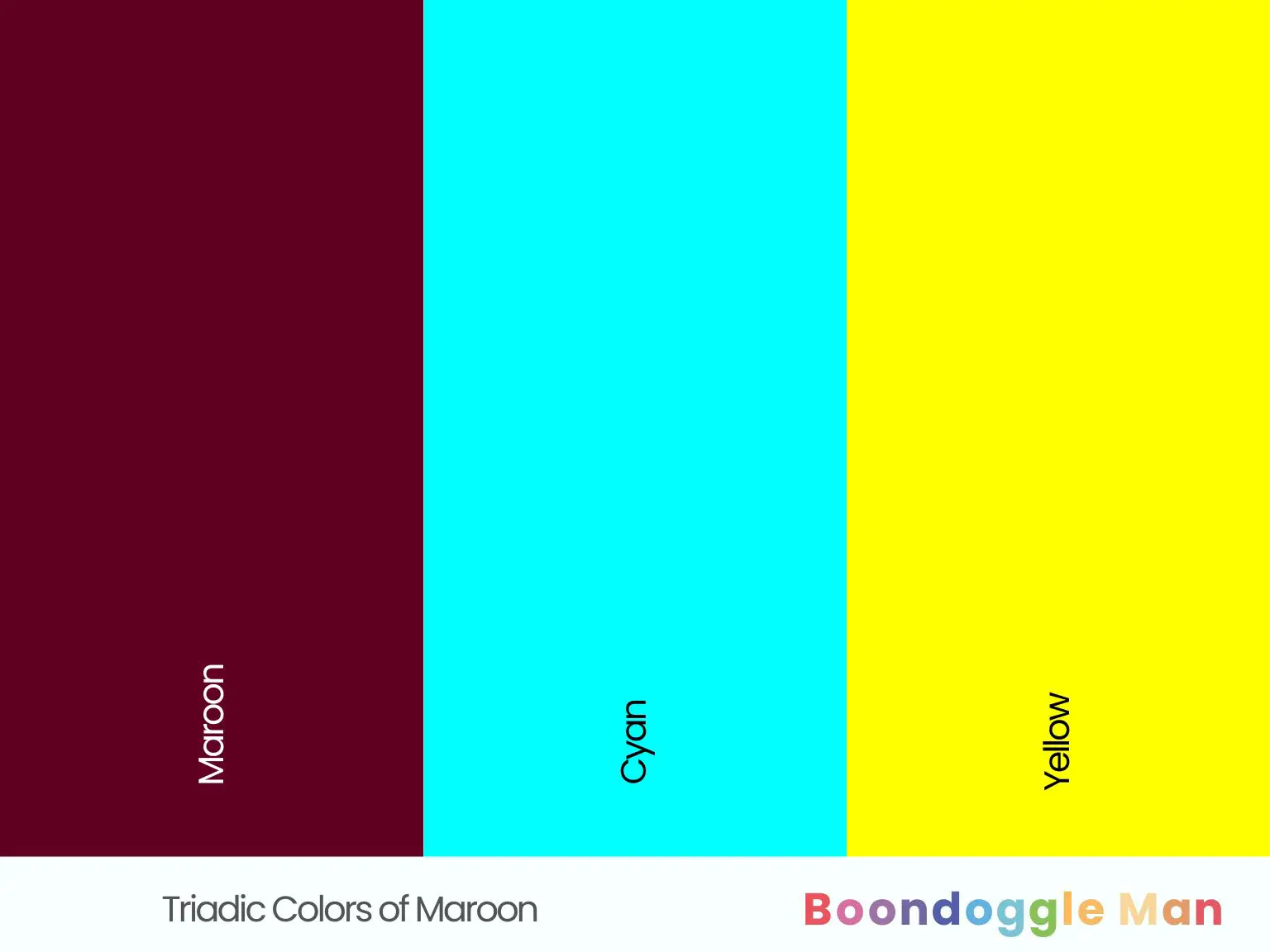 Triadic Colors of Maroon
