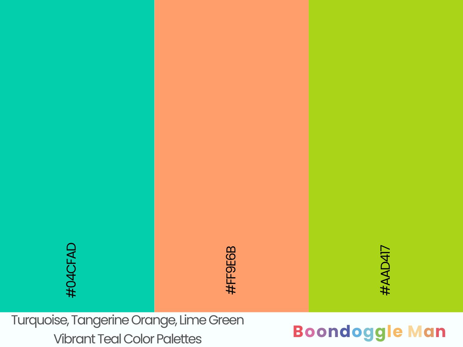 Turquoise, Tangerine Orange, Lime Green