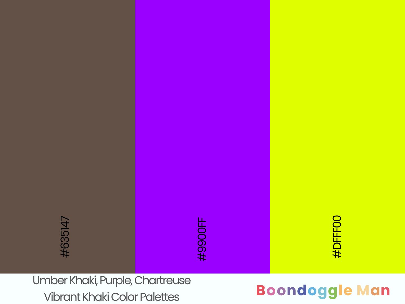 Umber Khaki, Purple, Chartreuse