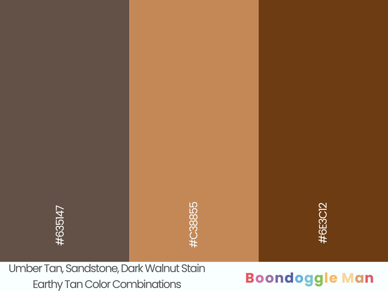 Umber Tan, Sandstone, Dark Walnut Stain
