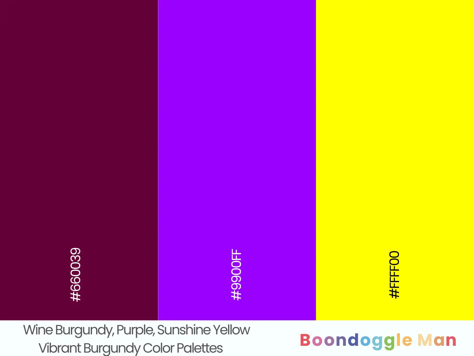 Wine Burgundy, Purple, Sunshine Yellow